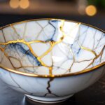 tasse porcelaine Kintsugi exemple dorure