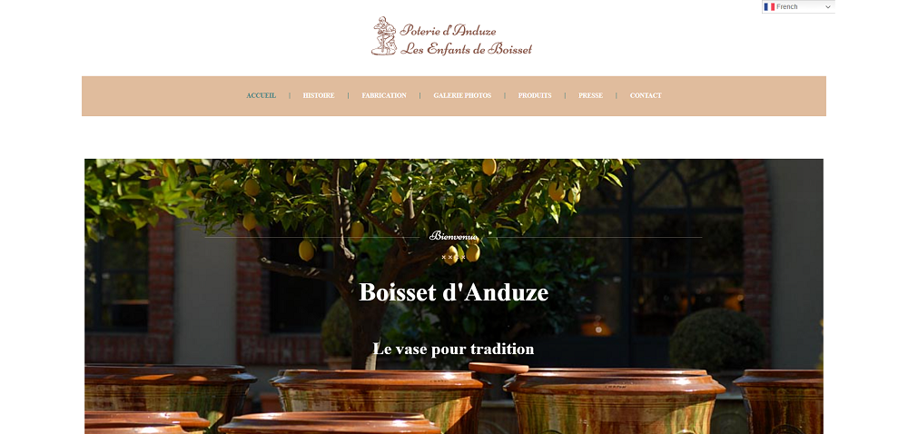 poterie anduze capture écran site web