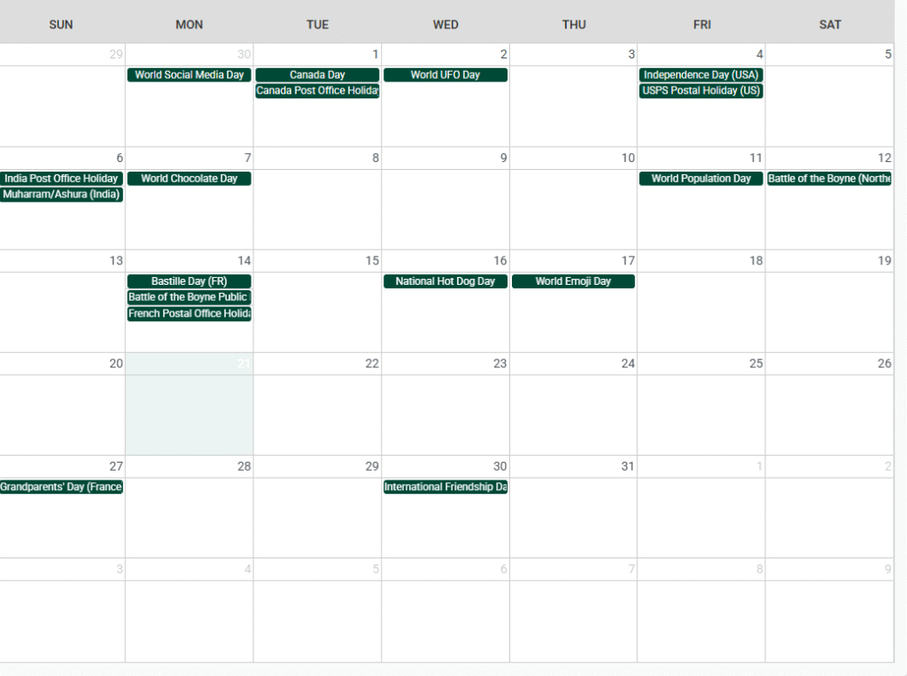 Upcoming Events