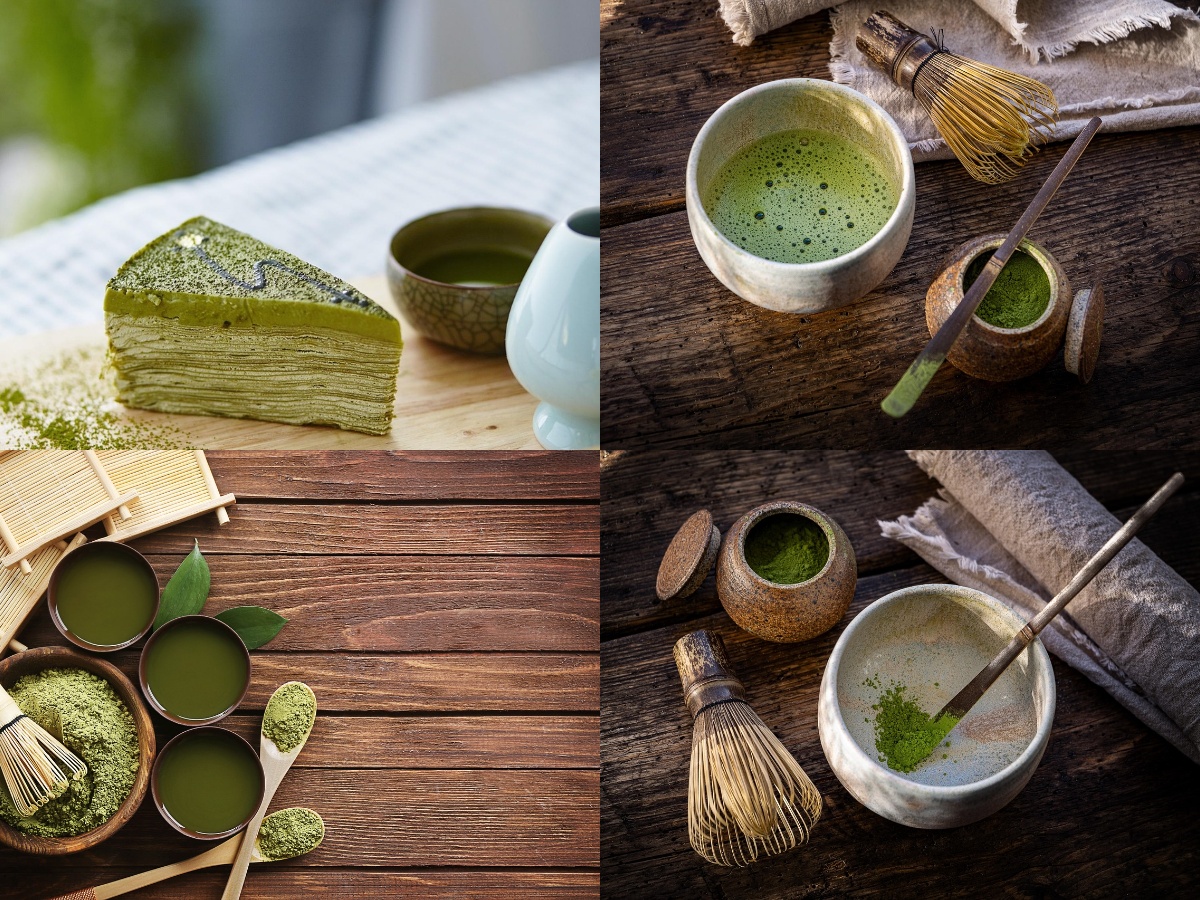 collage photo matcha