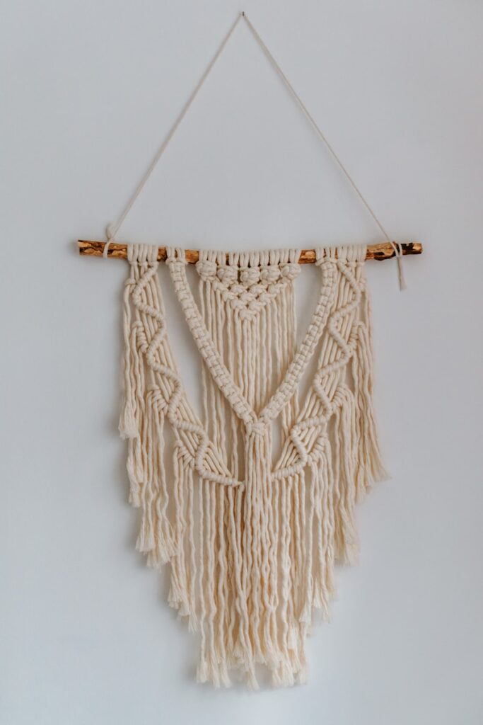 brown rope on white wall