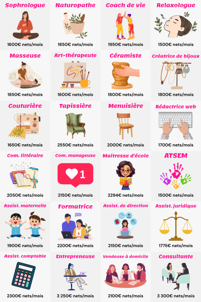 Métiers reconversion authentique - Infographie - FTC Mag