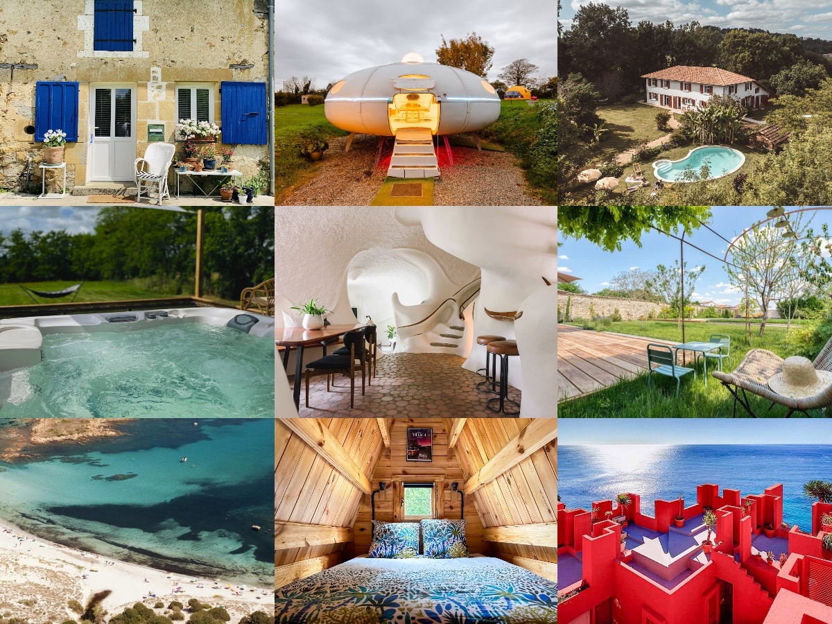 collage air bnb slow life logements de rêve famille