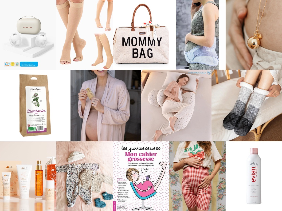 collage kit de survie grossesse femme enceinte