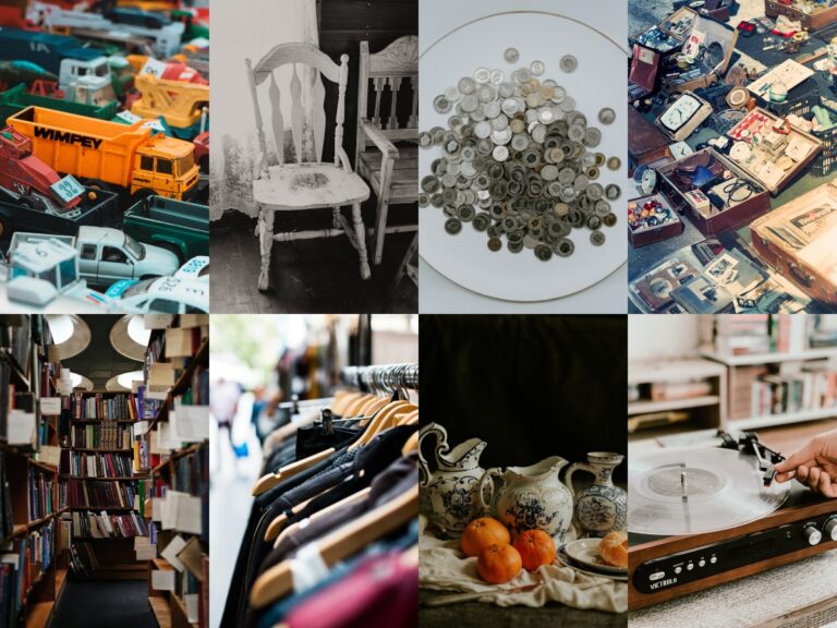 collage vide grenier objets les plus prisés