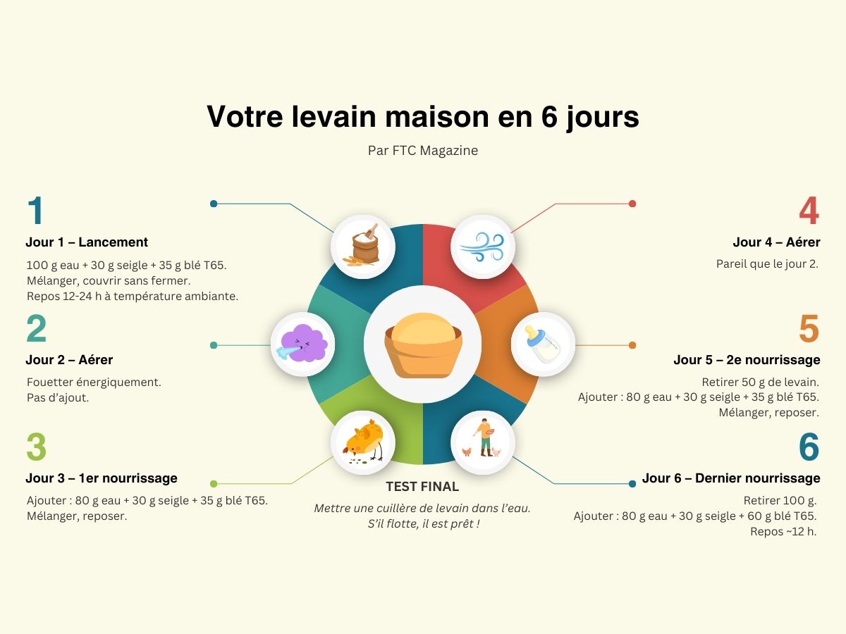 levain maison recette infographie miniature
