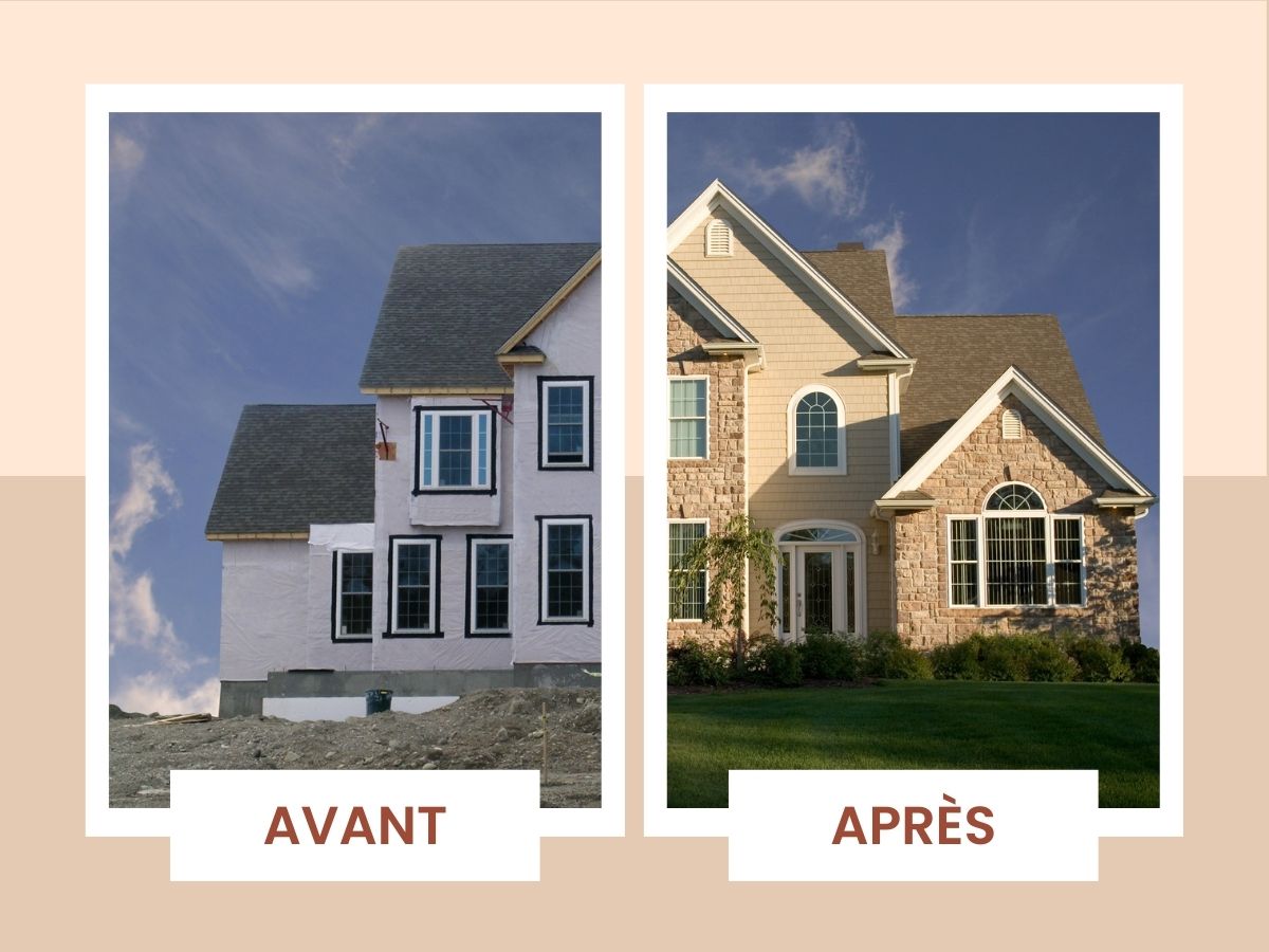 reel instagram illustration avant après maison