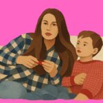 maman et fils minecraft