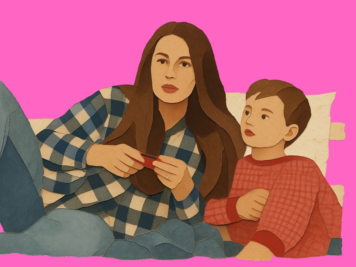 maman et fils minecraft