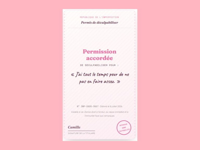 Permis de déculpabiliser présentation blog